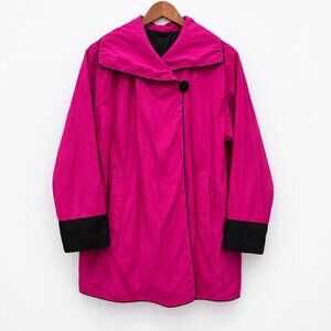 Mycra Pac Now Pink/Black Reversible Raincoat Jacket Donatella Mini Size 1/S/M